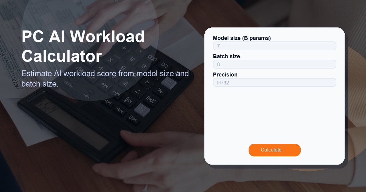Compute Workload PC AI Workload Calculator