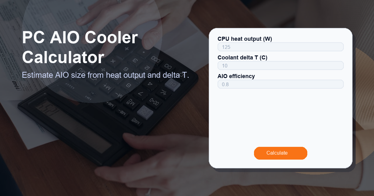 PC AIO Cooler Calculator