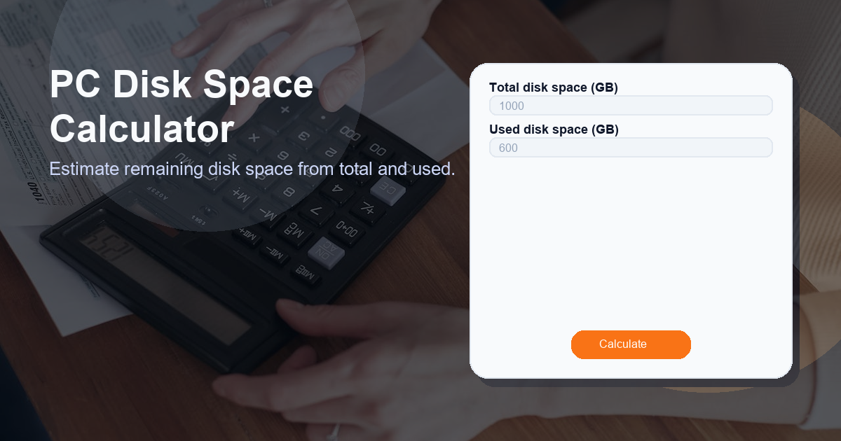 PC Disk Space Calculator