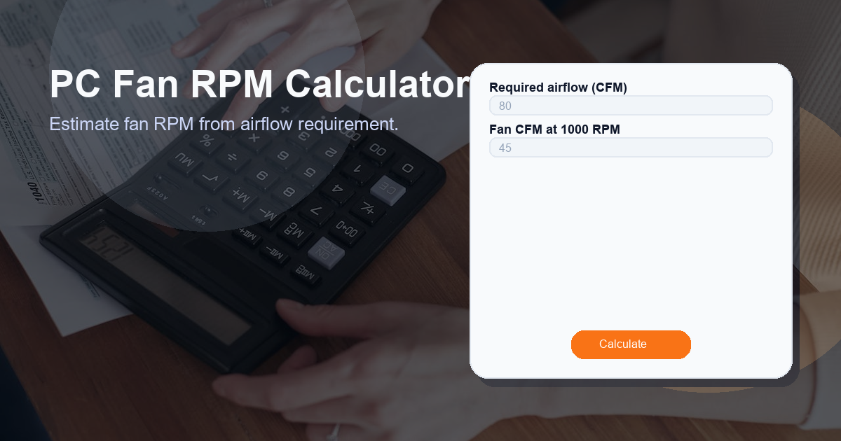 PC Fan RPM Calculator
