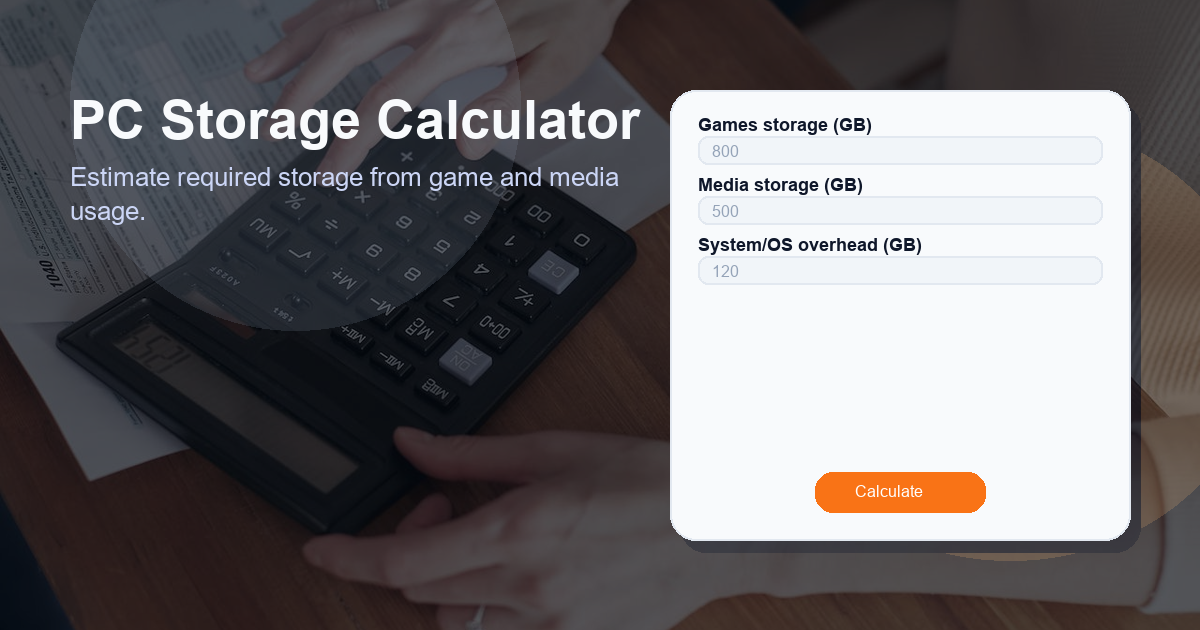 PC Storage Calculator