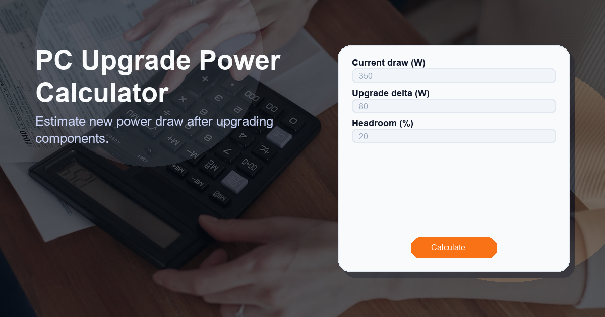 PC Upgrade Power Calculator