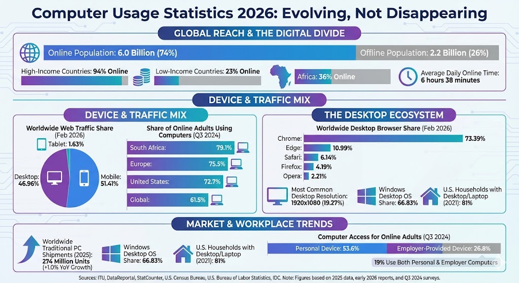 Active Computer Use Computer Usage Statistics 2026